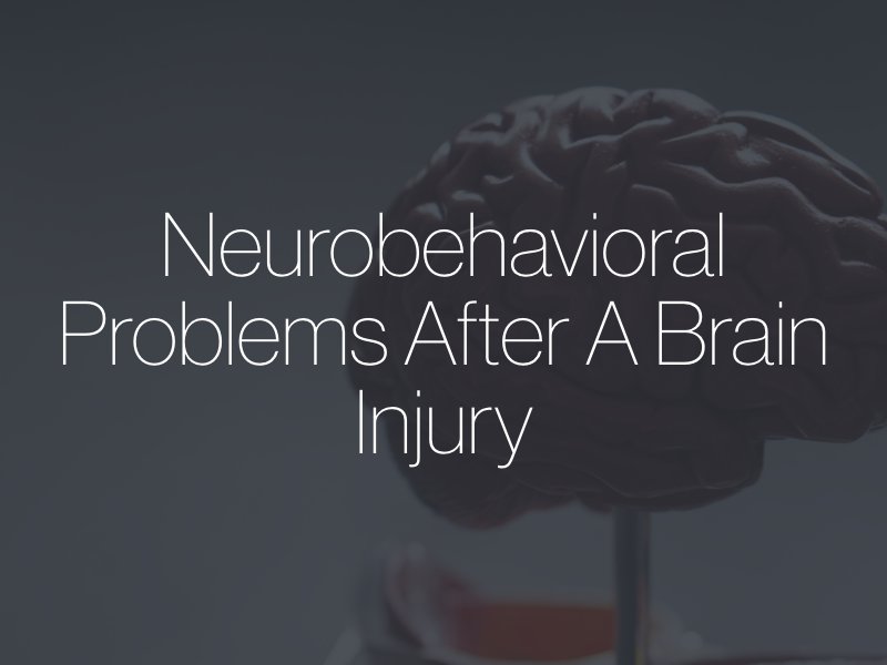 Neurobehavioral Problems After a Brain Injury